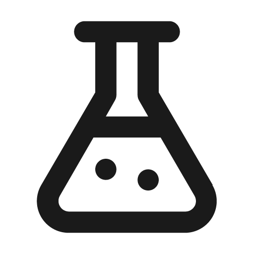 Flask icon, solid style, from Unicons