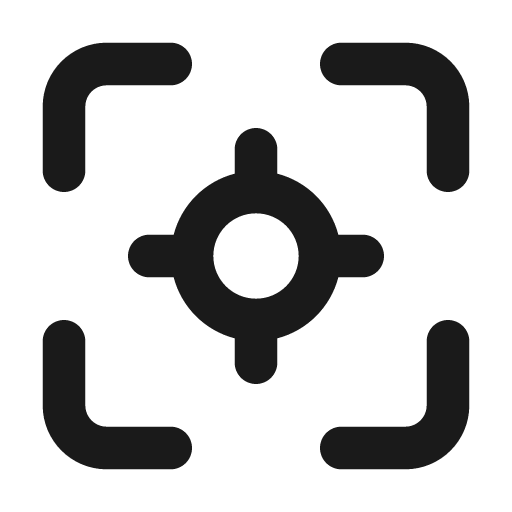Focus target icon, solid style, from Unicons