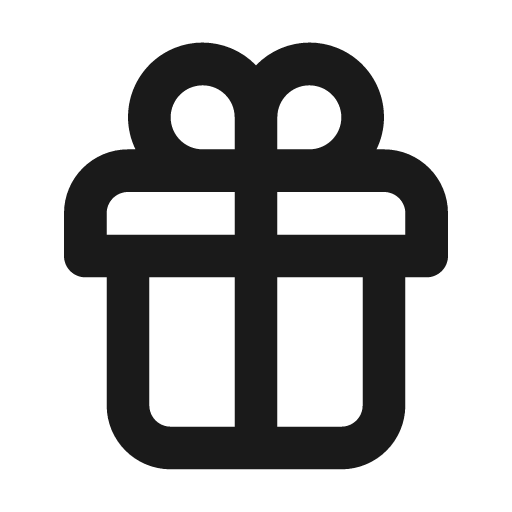 Gift icon, solid style, from Unicons