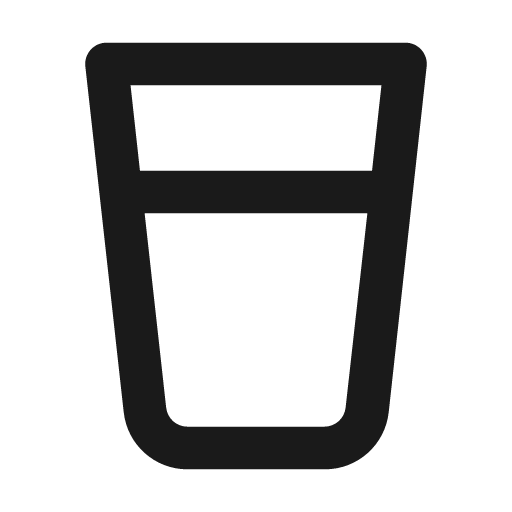 Glass icon, solid style, from Unicons