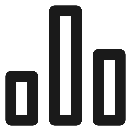 Graph bar icon, solid style, from Unicons