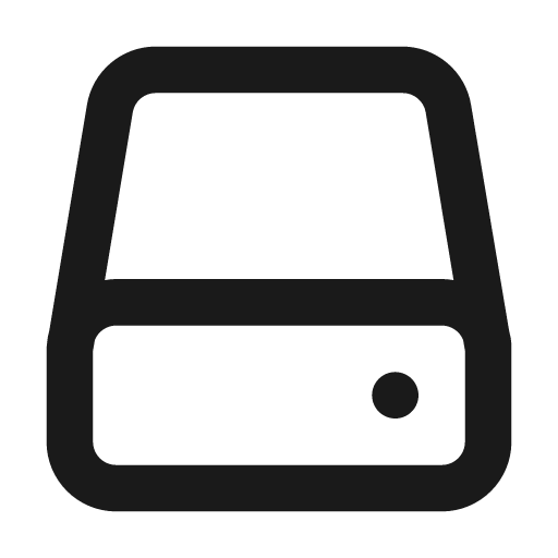 Hdd icon, solid style, from Unicons