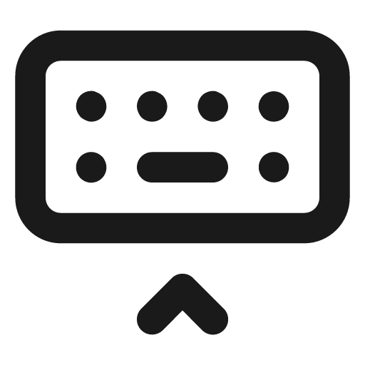 Keyboard show icon, solid style, from Unicons