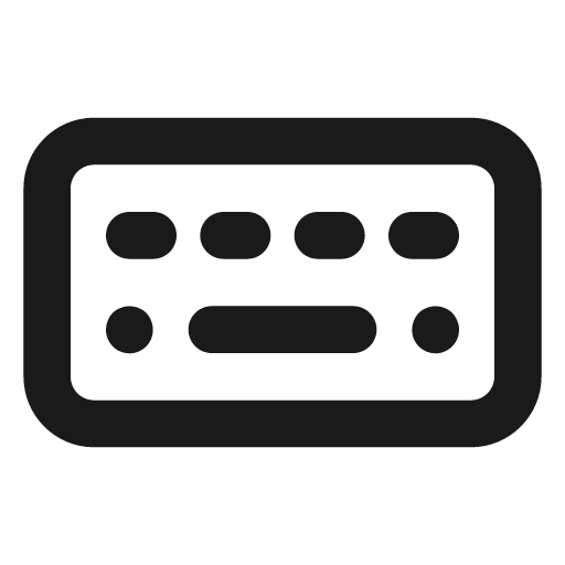 Keyboard icon, solid style, from Unicons