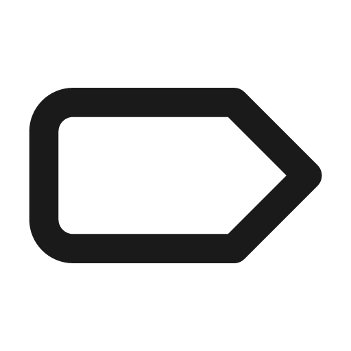 Label icon, solid style, from Unicons