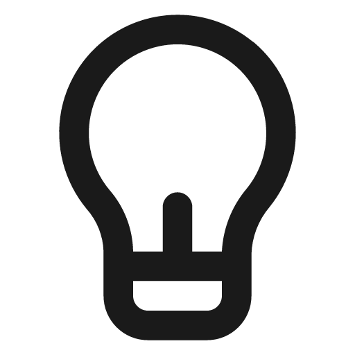 Lightbulb alt icon, solid style, from Unicons