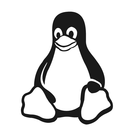 Linux icon, solid style, from Unicons