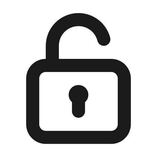 Lock open alt icon, solid style, from Unicons