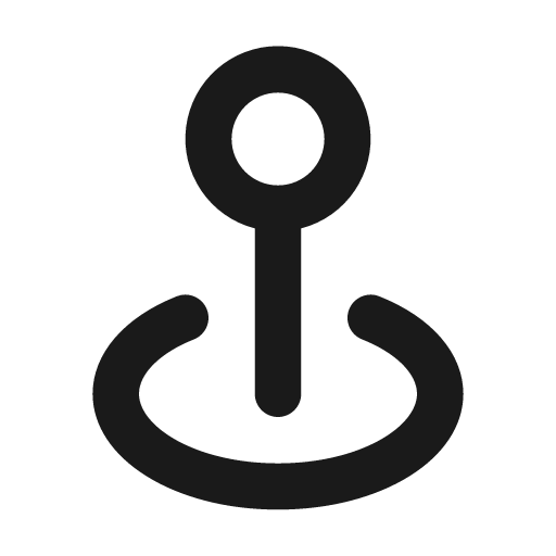 Map pin icon, solid style, from Unicons