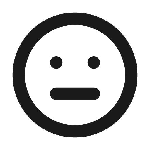 Meh icon, solid style, from Unicons