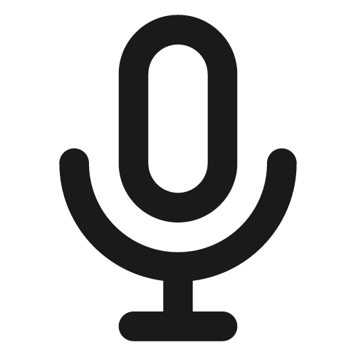 Microphone icon, solid style, from Unicons