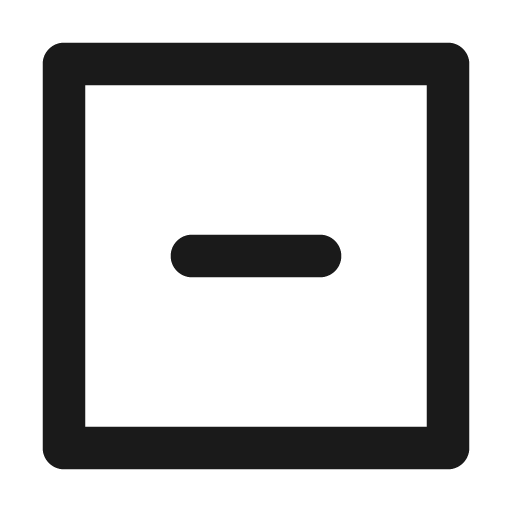Minus square full icon, solid style, from Unicons