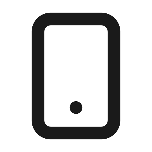 Mobile android icon, solid style, from Unicons