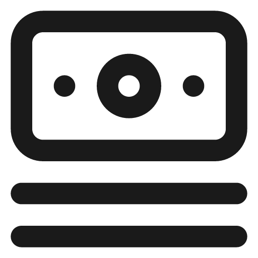 Money stack icon, solid style, from Unicons