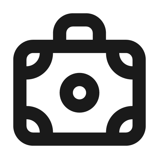 Moneybag icon, solid style, from Unicons