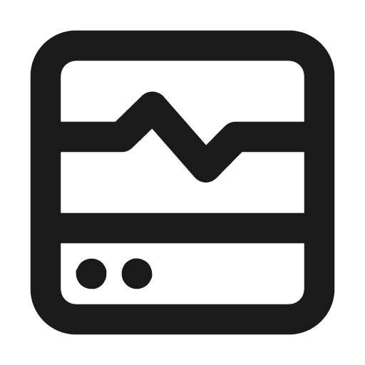 Monitor heart rate icon, solid style, from Unicons