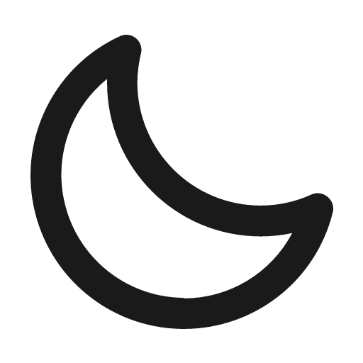 Moon icon, solid style, from Unicons