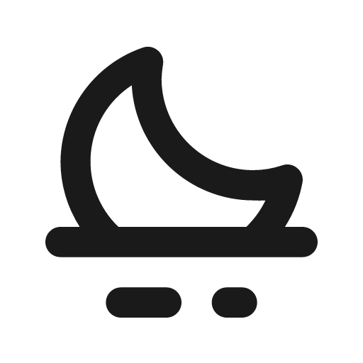 Moonset icon, solid style, from Unicons