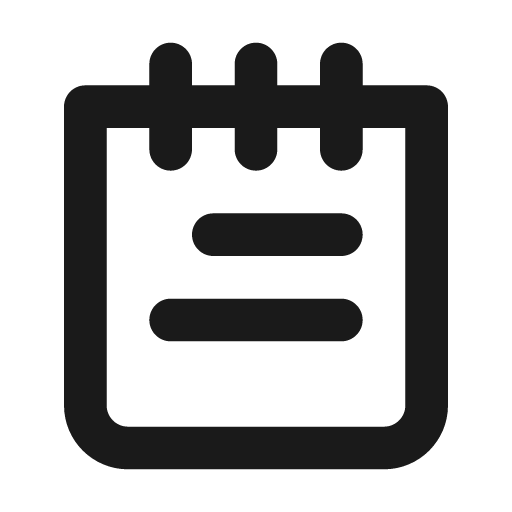Notes icon, solid style, from Unicons
