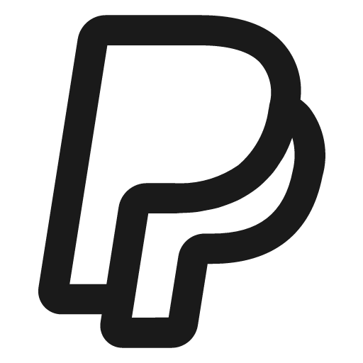Paypal icon, solid style, from Unicons