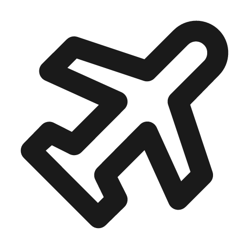Plane departure icon, solid style, from Unicons