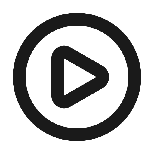 Play circle icon, solid style, from Unicons