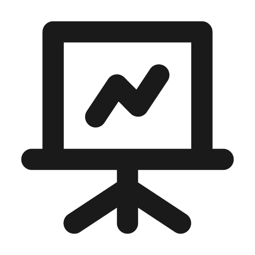 Presentation line icon, outline style, from Unicons