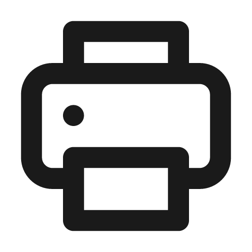 Print icon, solid style, from Unicons