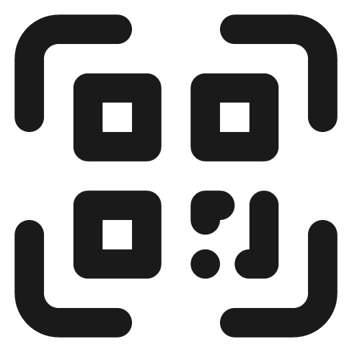 Qrcode scan icon, solid style, from Unicons