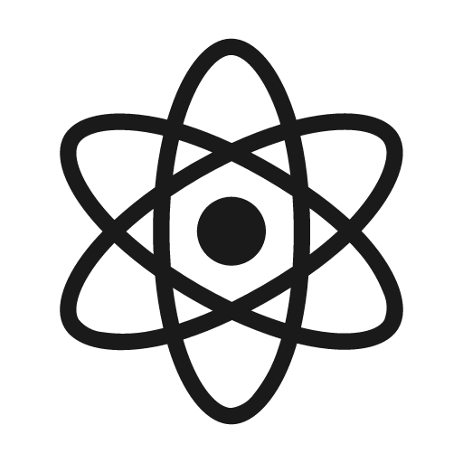 React icon, solid style, from Unicons