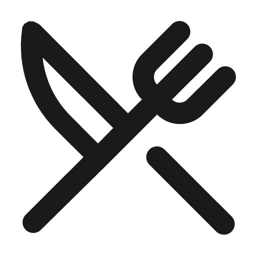 Restaurant icon, solid style, from Unicons