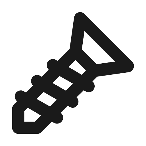 Screw icon, solid style, from Unicons