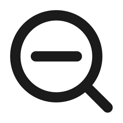 Search minus icon, solid style, from Unicons