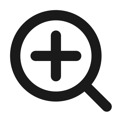 Search plus icon, solid style, from Unicons