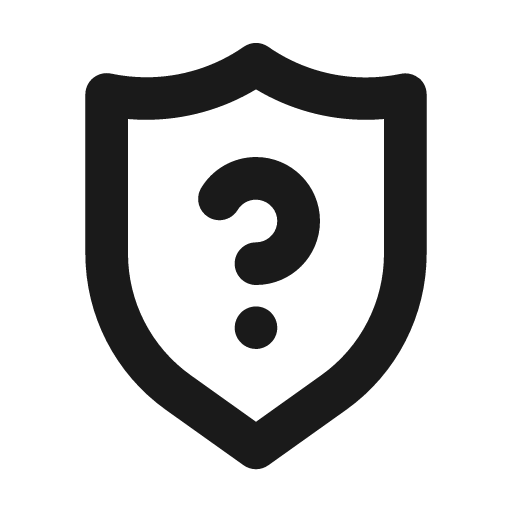 Shield question icon, solid style, from Unicons