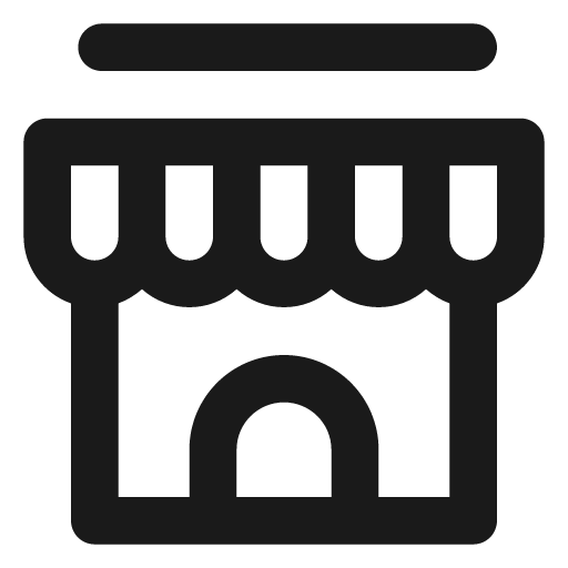Shop icon, solid style, from Unicons