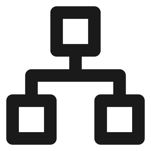 Sitemap icon, solid style, from Unicons