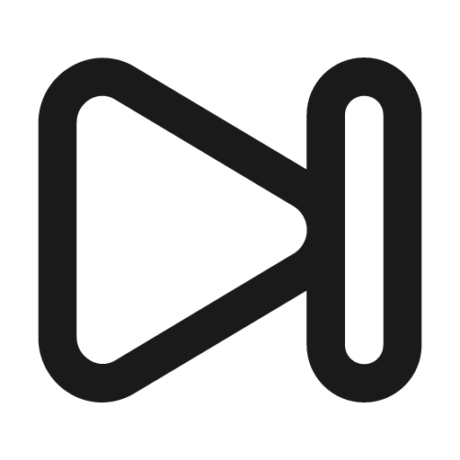 Skip forward icon, solid style, from Unicons