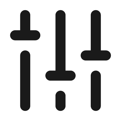 Sliders v icon, solid style, from Unicons