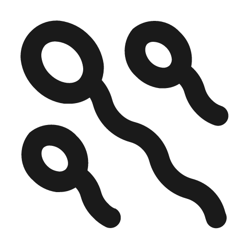Sperms icon, solid style, from Unicons