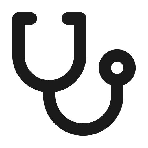 Stethoscope icon, solid style, from Unicons