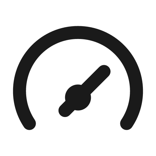 Tachometer fast icon, solid style, from Unicons