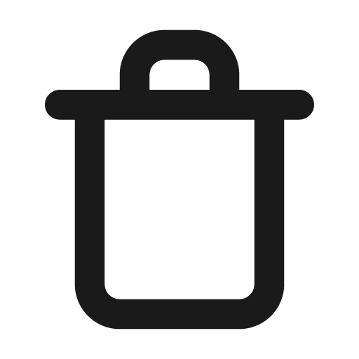 Trash icon, solid style, from Unicons