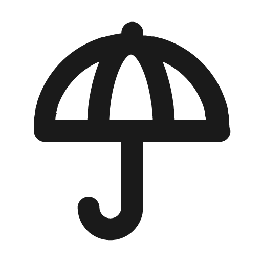 Umbrella icon, solid style, from Unicons