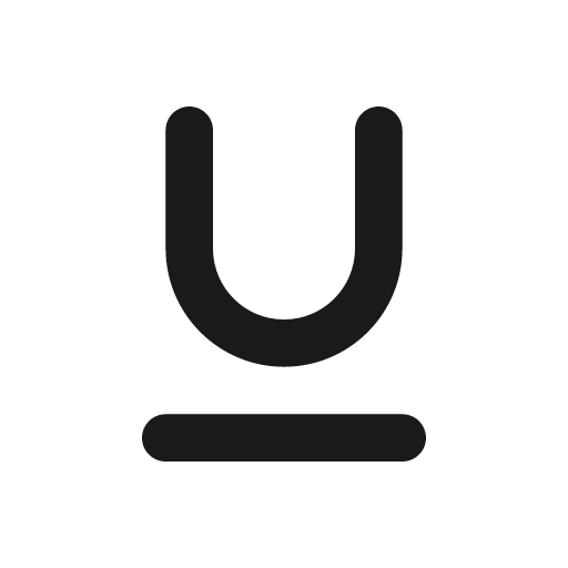 Underline icon, solid style, from Unicons