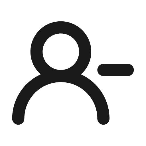 User minus icon, solid style, from Unicons