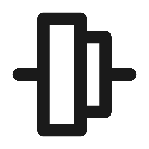 Vertical align center icon, solid style, from Unicons