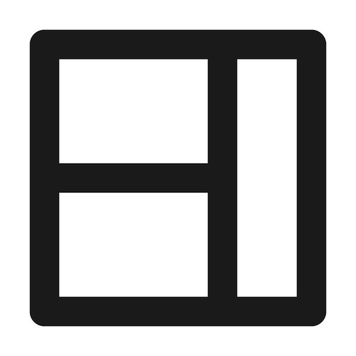 Web grid icon, solid style, from Unicons