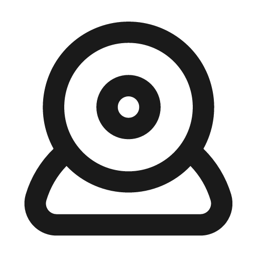 Webcam icon, solid style, from Unicons