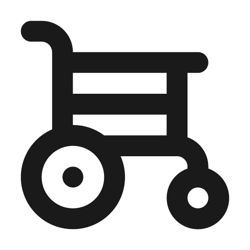 Wheelchair alt icon, solid style, from Unicons